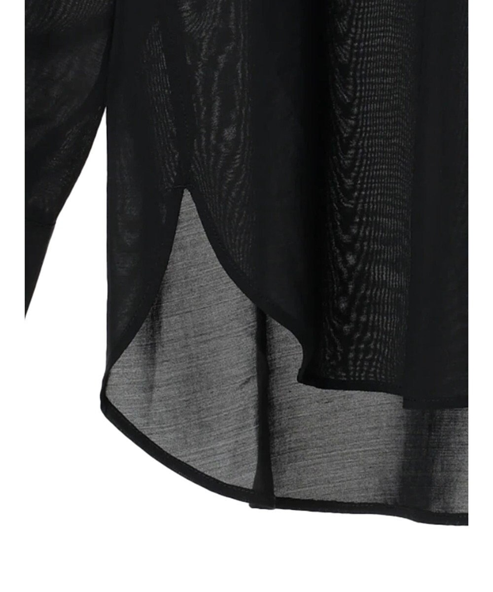 earth music&ecology シアーバンドカラーシャツ 