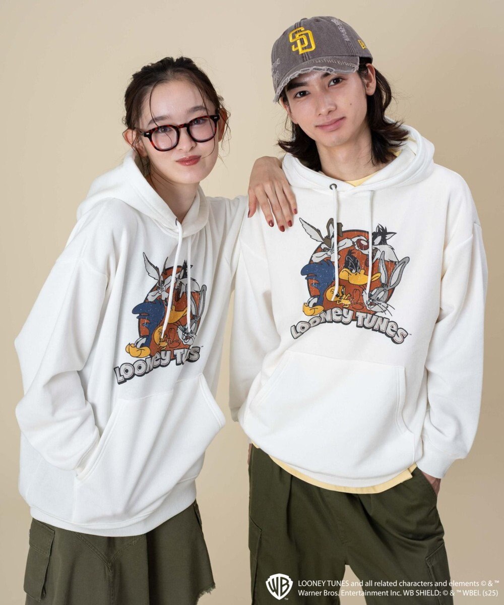 WEGO 【ユニセックス着用ITEM/裏起毛】LOONEYTUNESグラフィックプルオーバー 