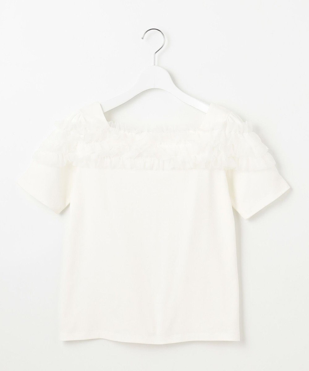 Feroux 【洗える・汗ジミが目立たない】デコルテチュール カットソー 