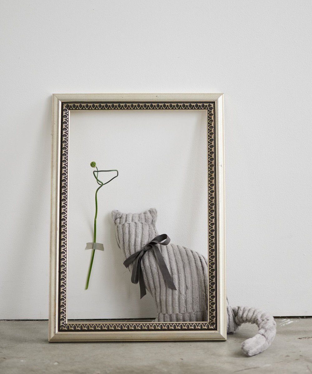 LOOM&SPOOL GRA綿毛布猫クッション 