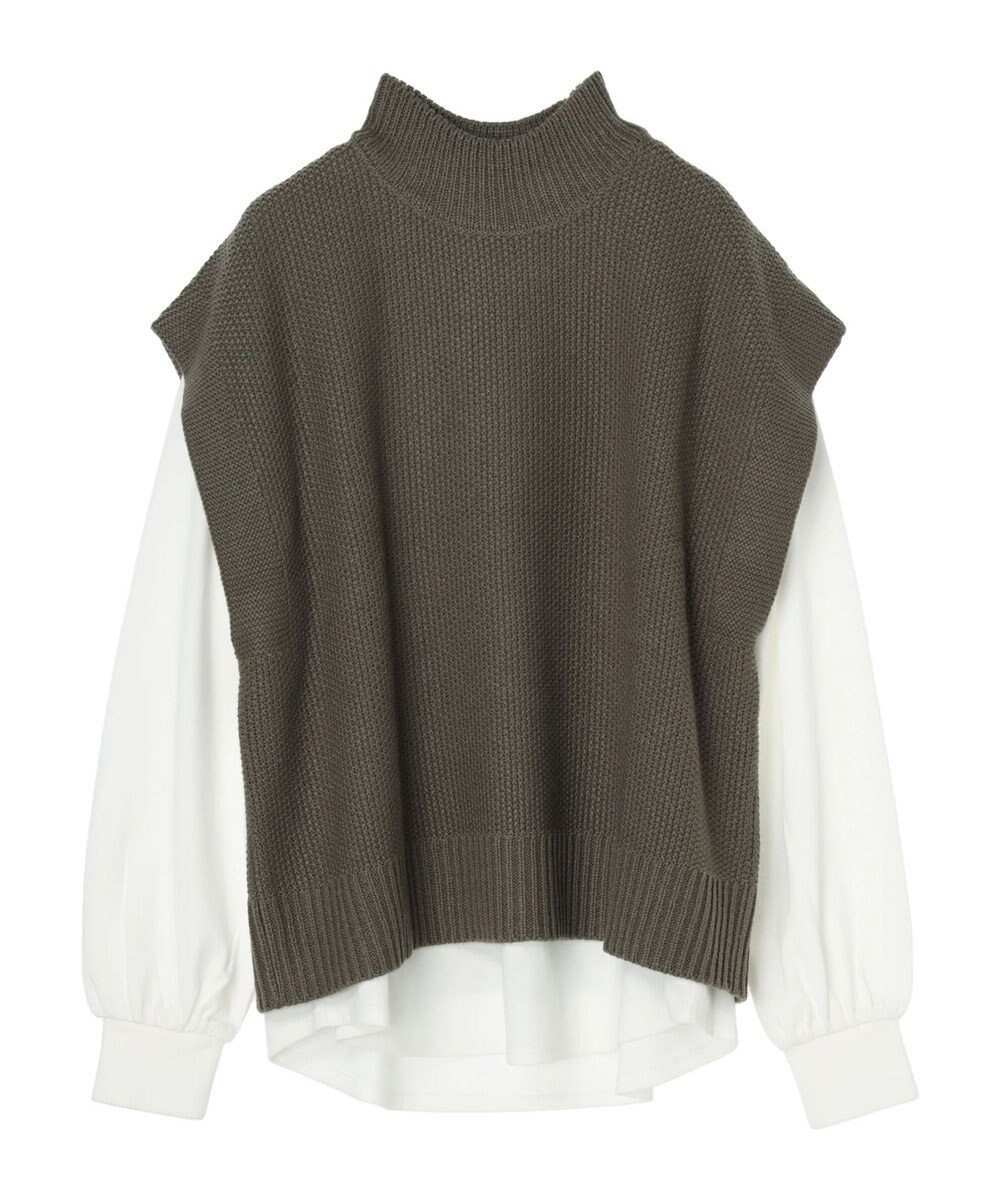 Green Parks ＳＥＴ２点モックネックカノコベスト＋ロンＴＥＥ 