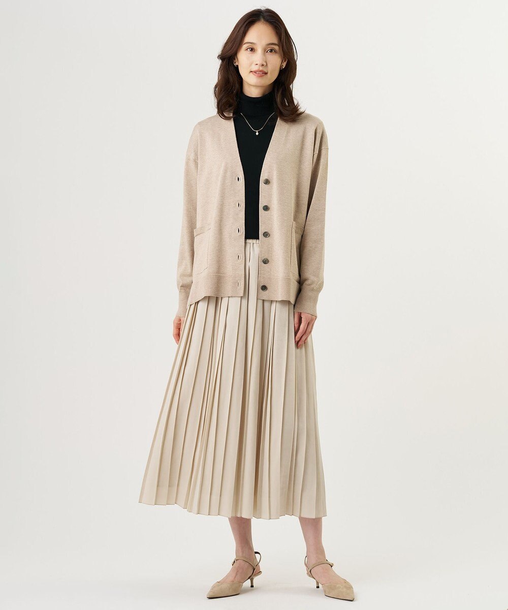 J.PRESS LADIES CHIN CHILLAピーチ プリーツ スカート 