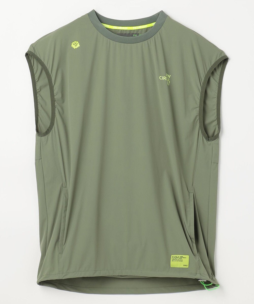 PW CIRCULUS 【撥水加工 / 小さくまとまる】【UNISEX】オーバーサイズ パッカブルベスト ゴルフウェア メンズ レディース 