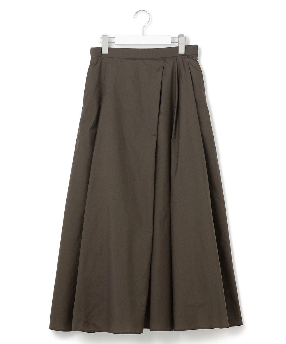 23区 L 【洗える】ナイロンコットンポプリン タック スカート 