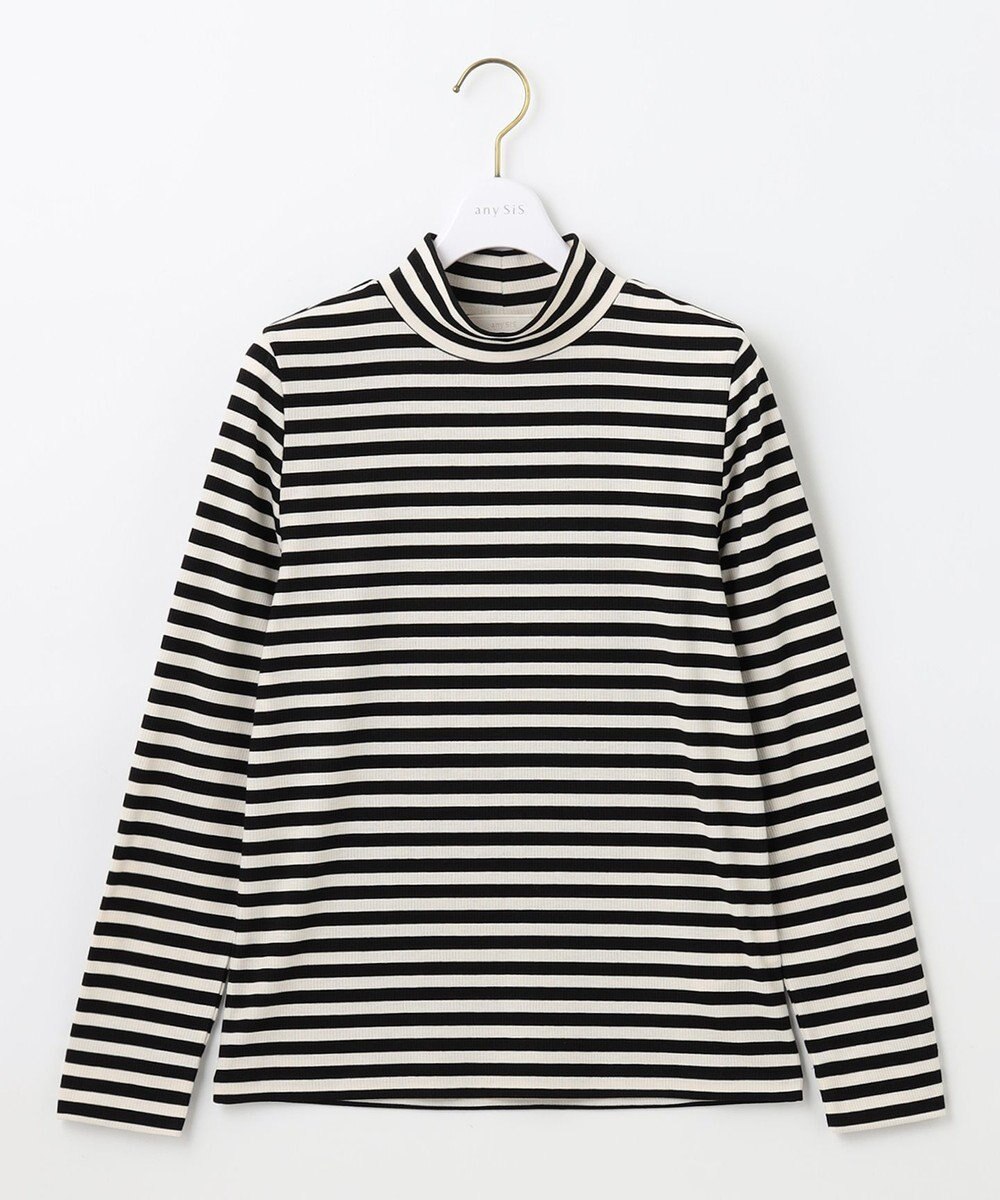 ANY SIS 【洗える】リブタートル カットソー 
