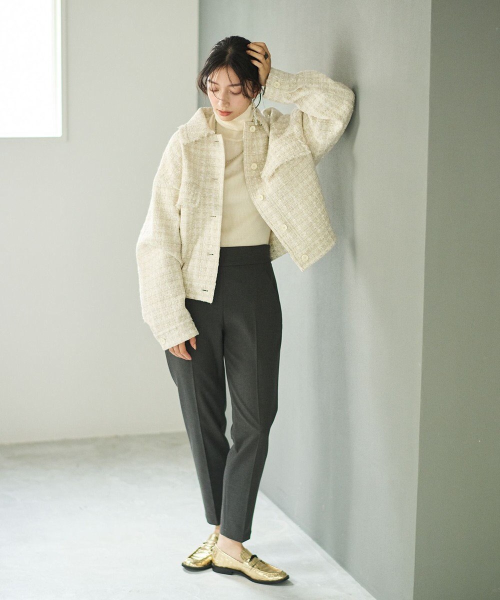 #Newans ツイードブルゾン 