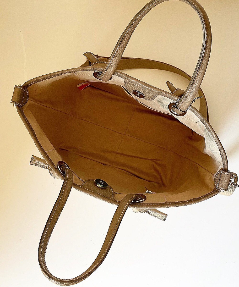 Hekhèr Le Style de Vie 【日本製 / 2WAY】コットンキャンバス×シュリンクレザー ノットハンドバッグ medium 