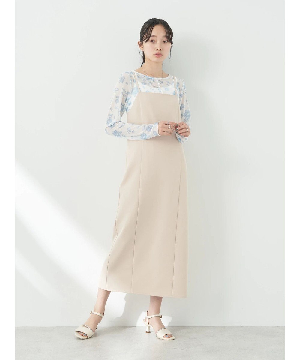 earth music&ecology バックスリットＩラインキャミワンピース 