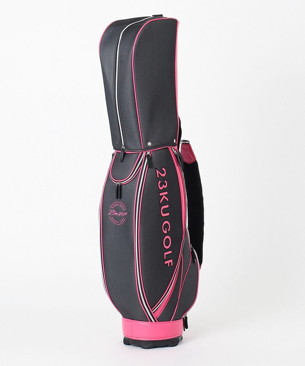 23区GOLF 【WOMEN】合皮×デニム調キャディバッグ 他と被らない 大人ピンクが初登場 