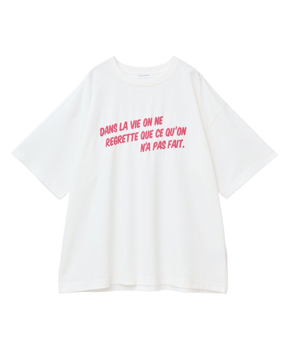 AMERICAN HOLIC 発泡プリントTシャツ 
