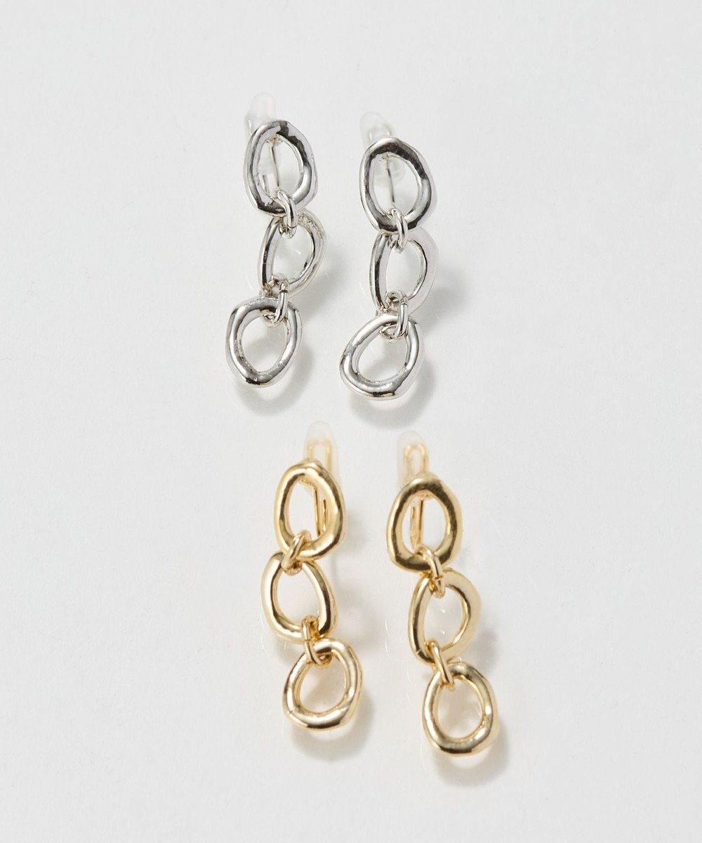 Phoebe 〈痛くないシリーズ/金属アレルギー対応〉ボールドチェーンライトフィットイヤリング　シルバー/ニッケルフリー 