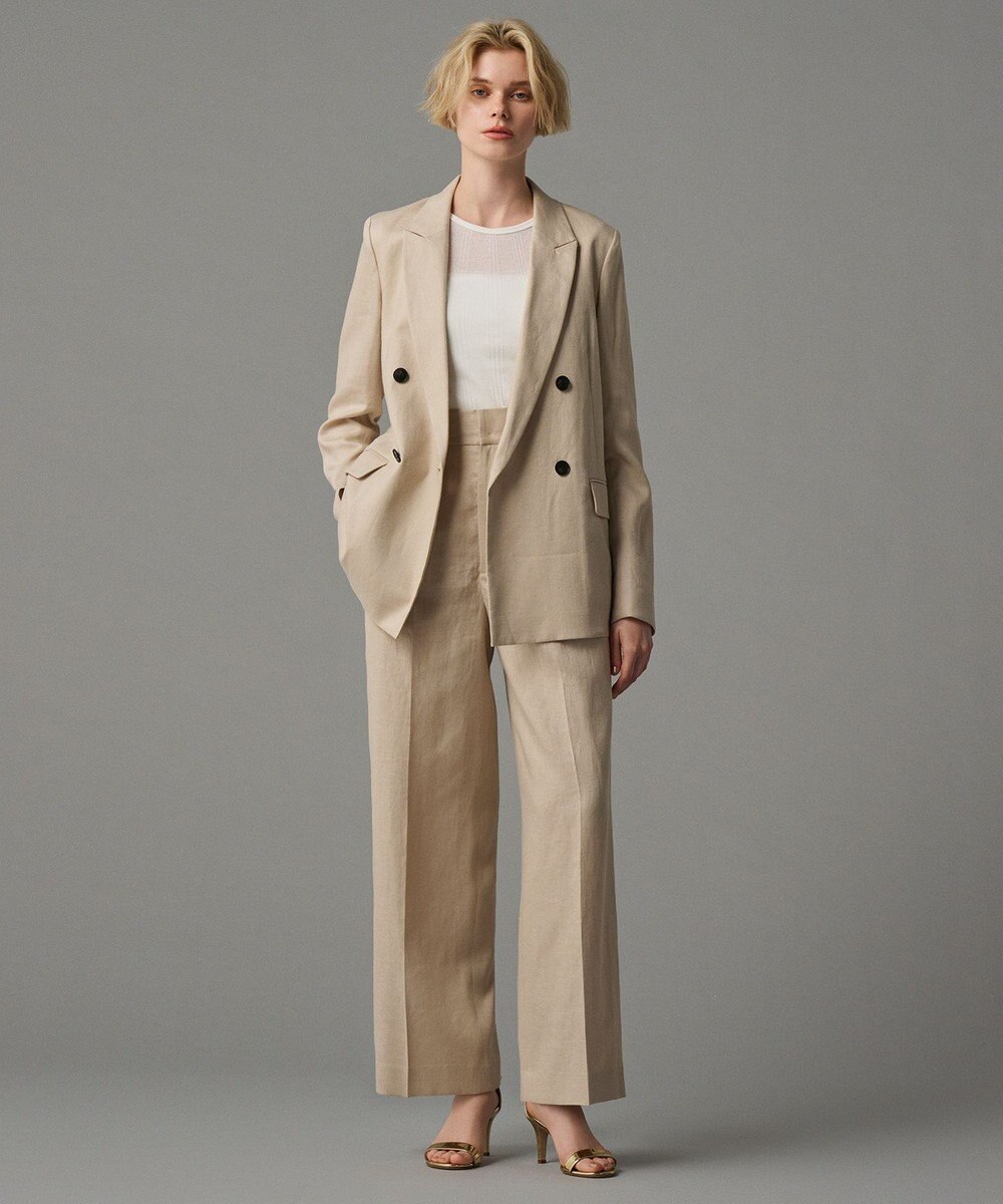 uncrave 【5周年企画・手洗い可】ライト リネン ワイドパンツ（uncrave STANDARD） 