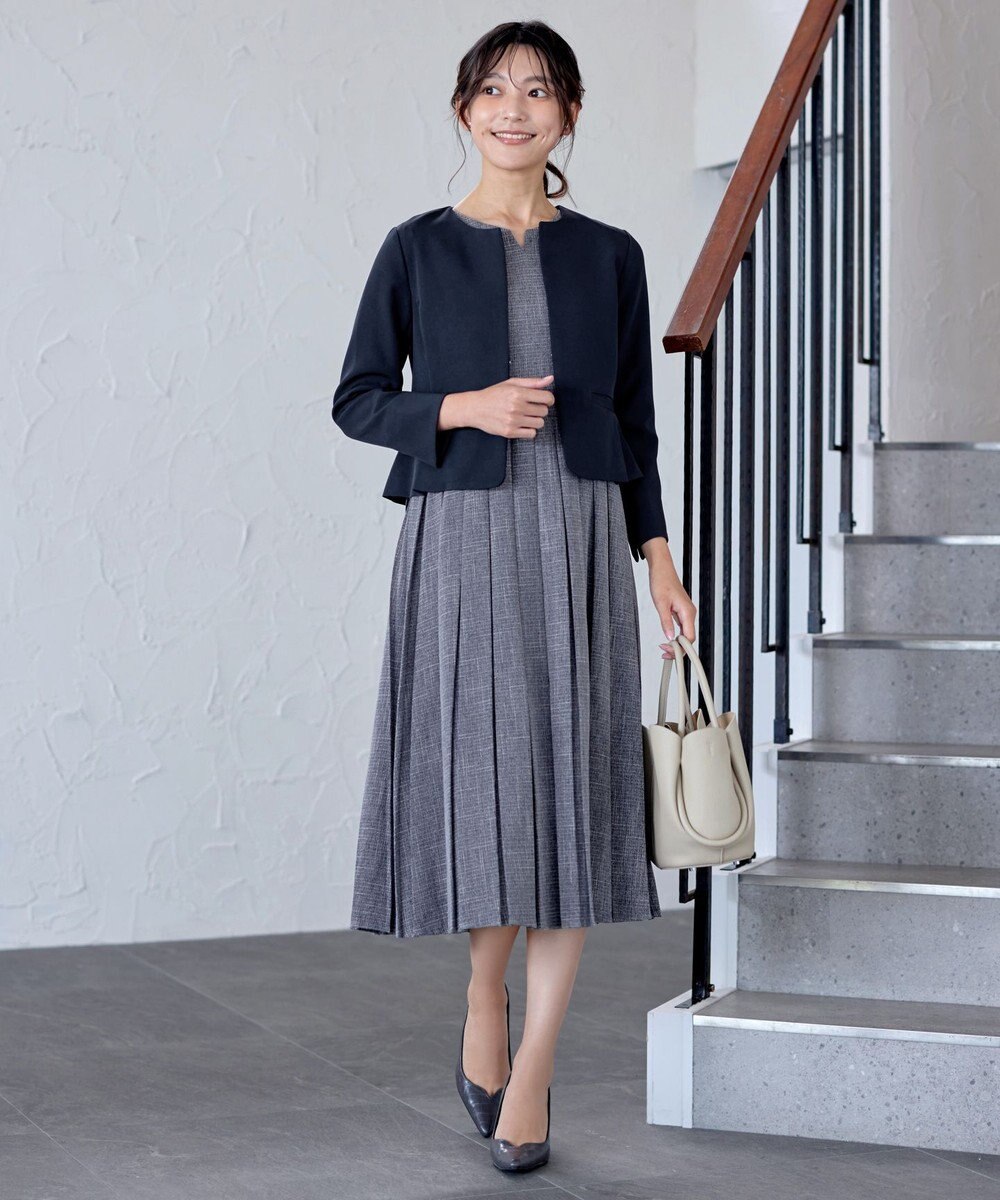 Tiaclasse L 【洗える】プリーツワンピース 