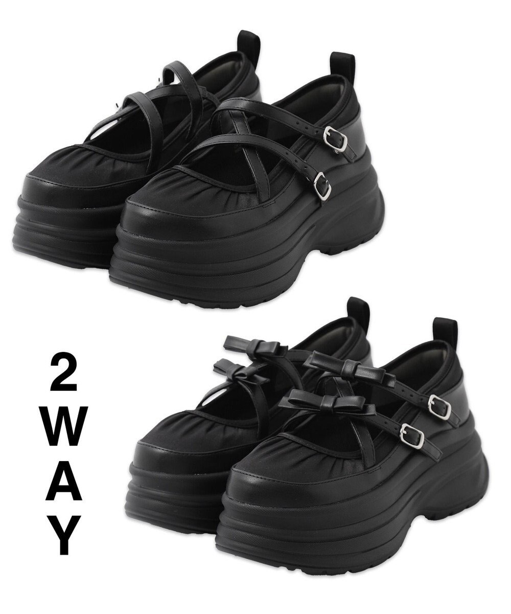 WEGO 2way厚底ストラップシューズ 