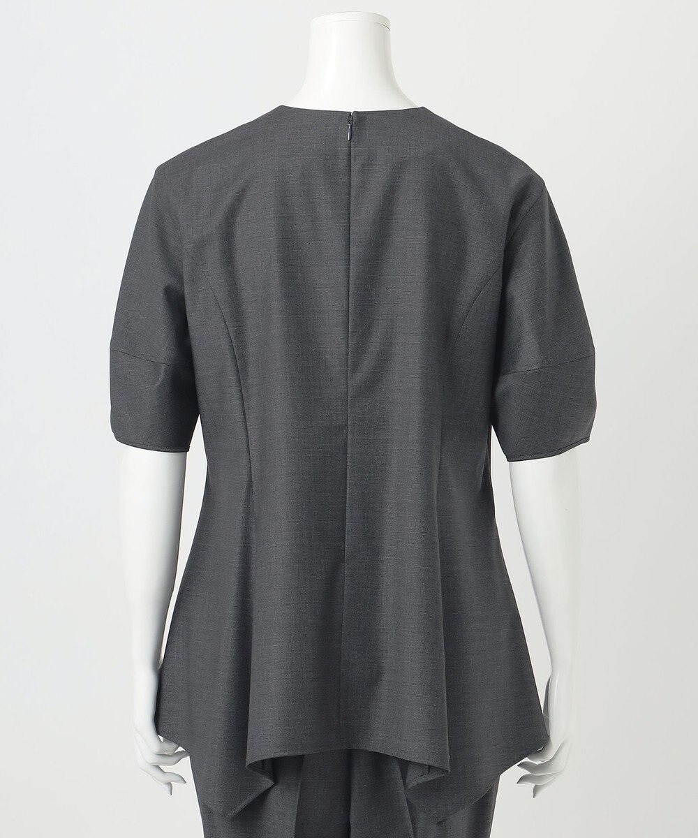 23区 L 【R(アール)】ウールトロストレッチ ランタンスリーブブラウス 