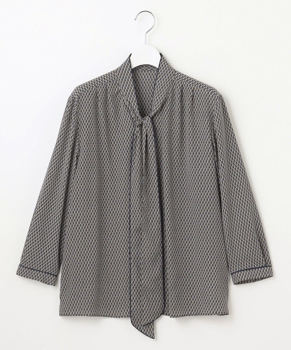 自由区 【洗える】ジオメトリックハートプリント ブラウス 