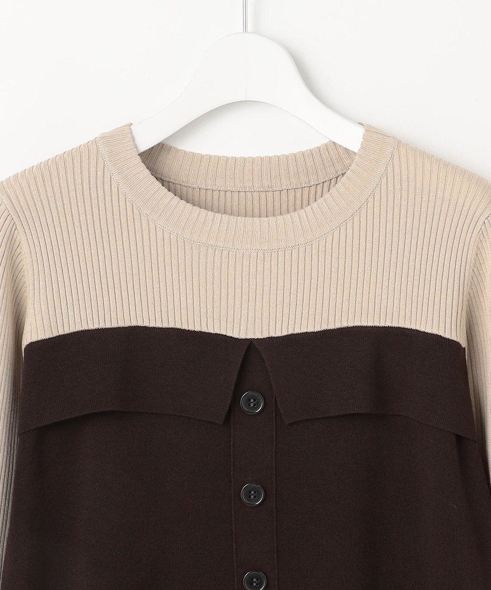 ANY SIS L ビスチェ風 長袖 ニット 