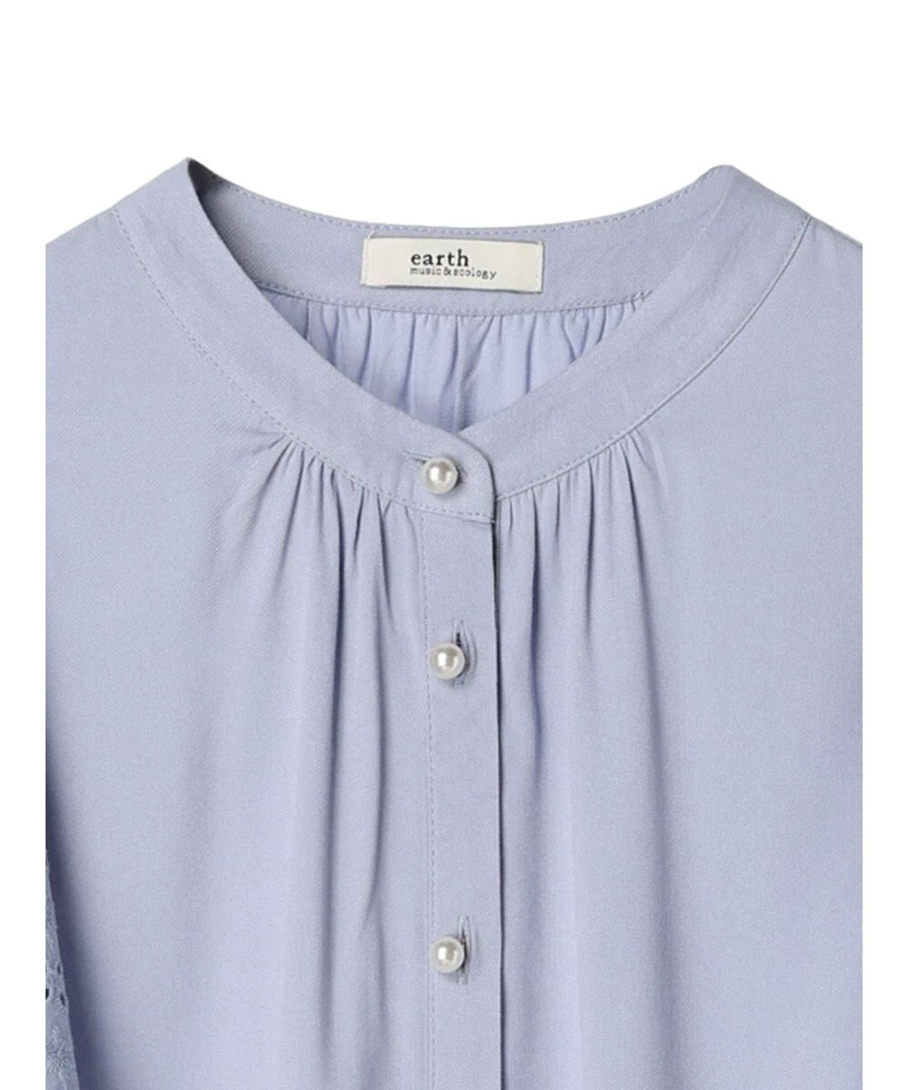earth music&ecology レースラッフルブラウス 
