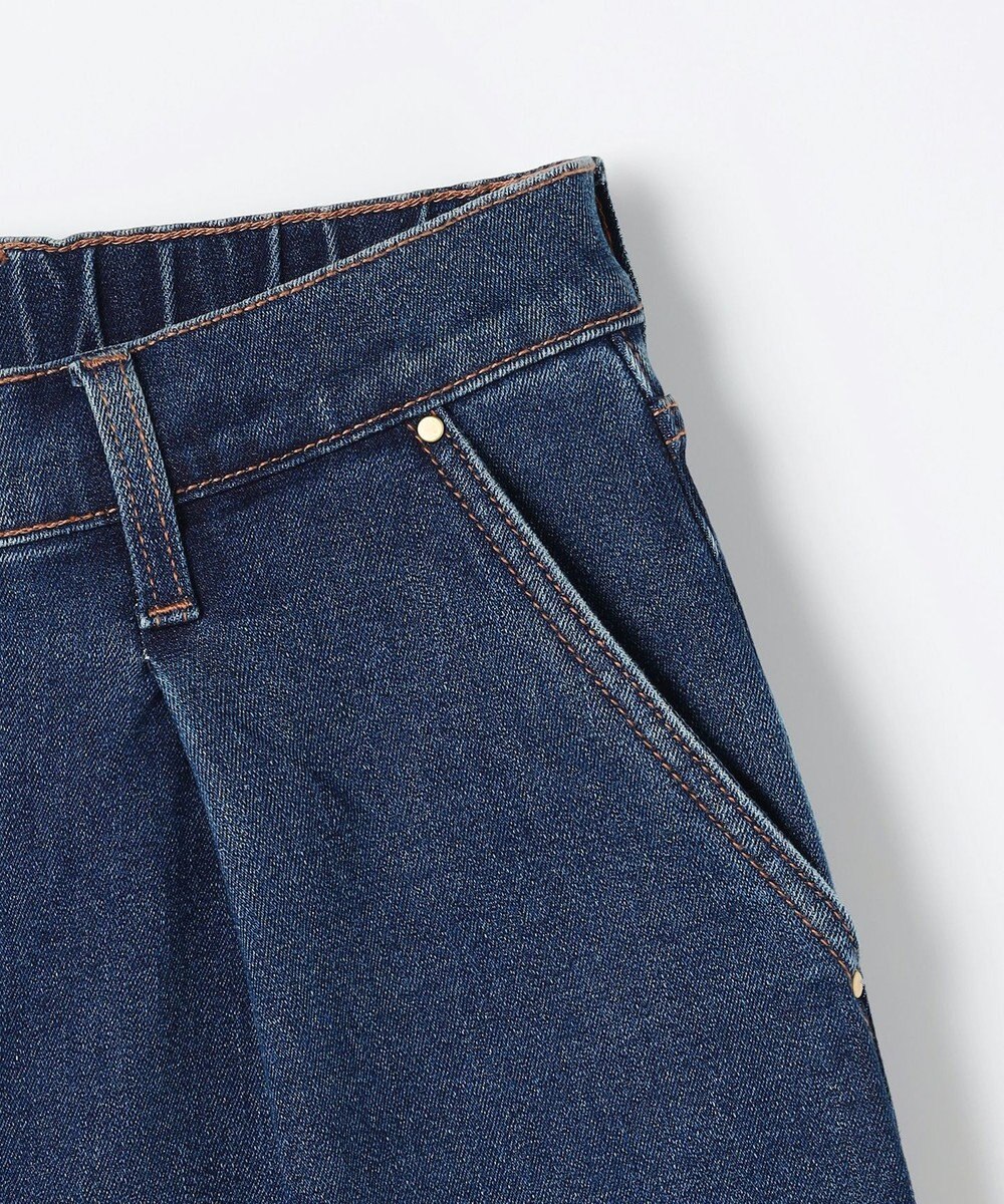 ANY L 【ウエストゴム】タックワイドデニム 