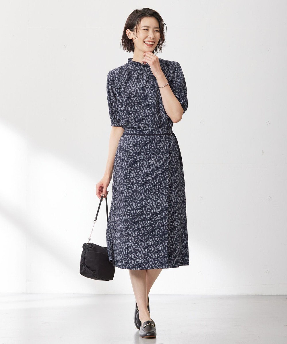 J.PRESS LADIES チェーンプリント スリットネック カットソー 