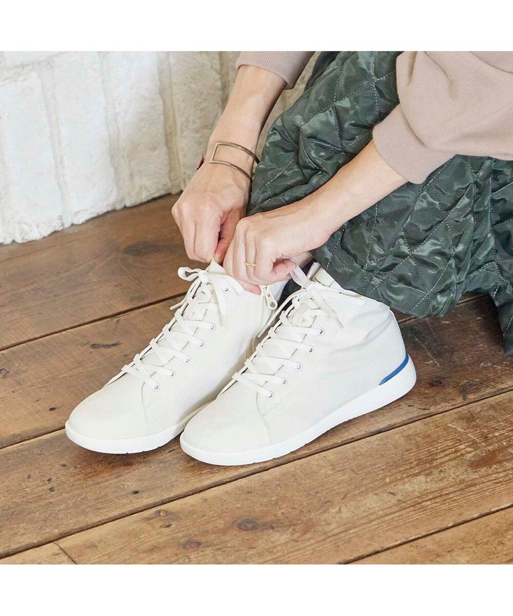 ing <ing>晴雨兼用ハイカットスニーカー 