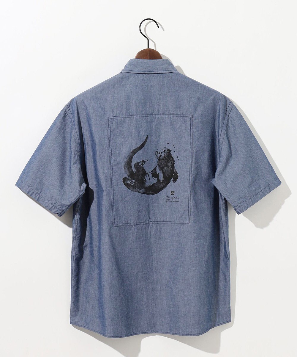 JOSEPH ABBOUD MOUNTAIN 【テーム・ヤルヴィモチーフ】バックデザイン 半袖シャツ 