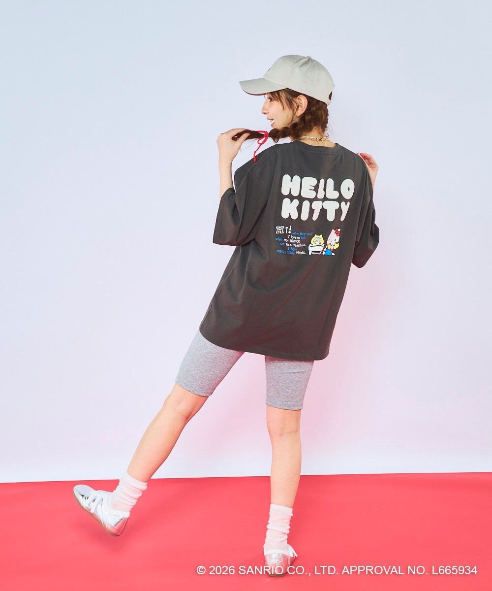 OP／FILA 【Ocean Pacific×ハローキティ】サガラ刺しゅうビッグTシャツ 