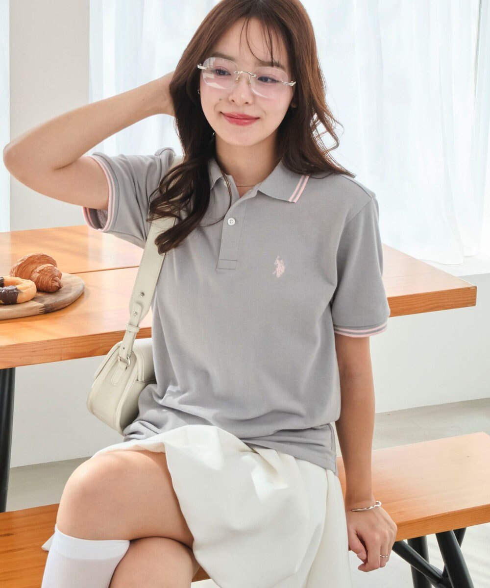 WEGO 【ユニセックス着用ITEM/SMLサイズ展開】別注USPOLOラインポロシャツ 