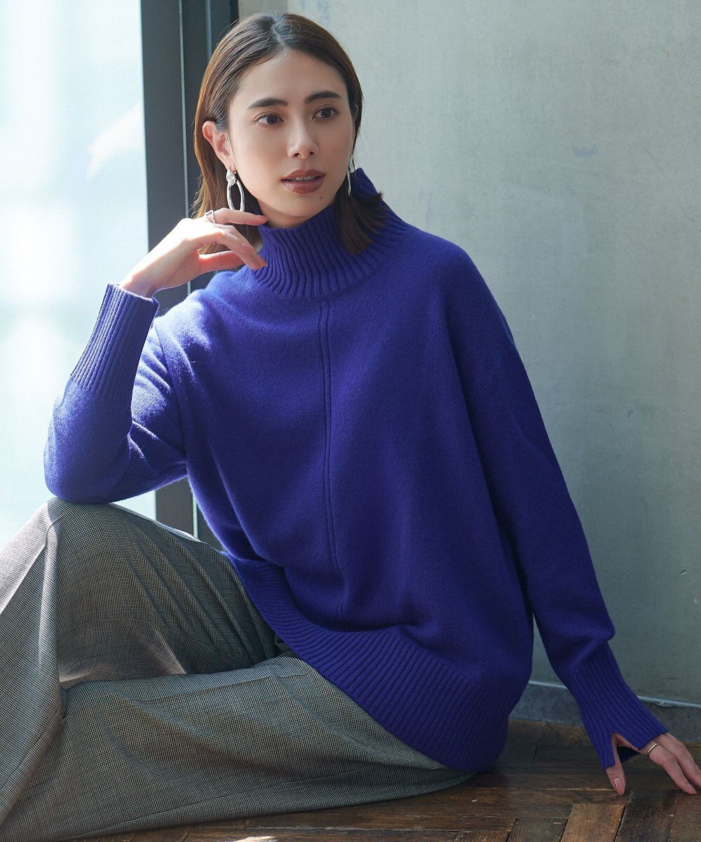 ICB L 【新色追加】ソフトカシミヤミックス ハイネックニット 