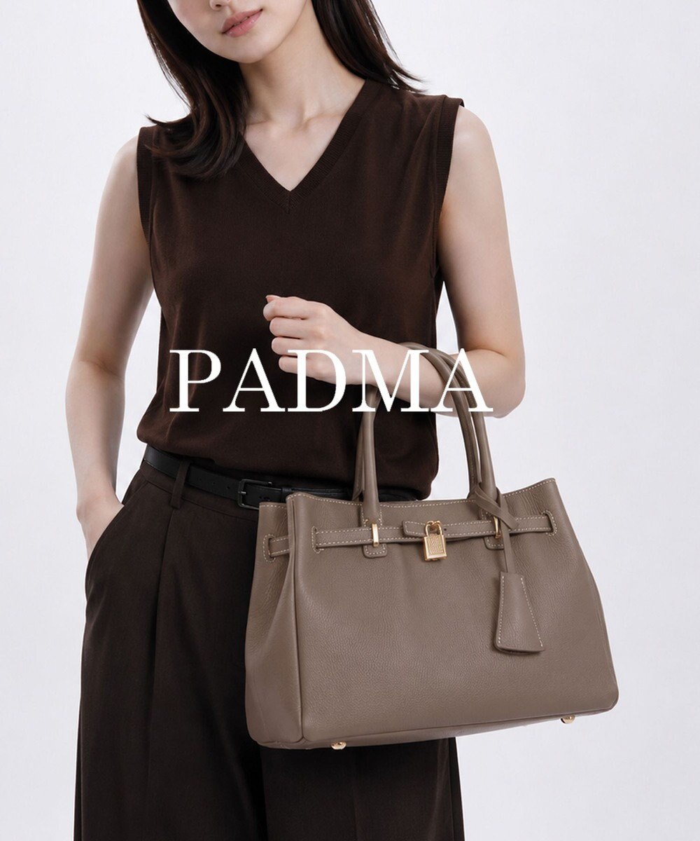 style code 【PADMA/パドマ】 キーチャーム付 本革ベルトデザインハンドバッグ 