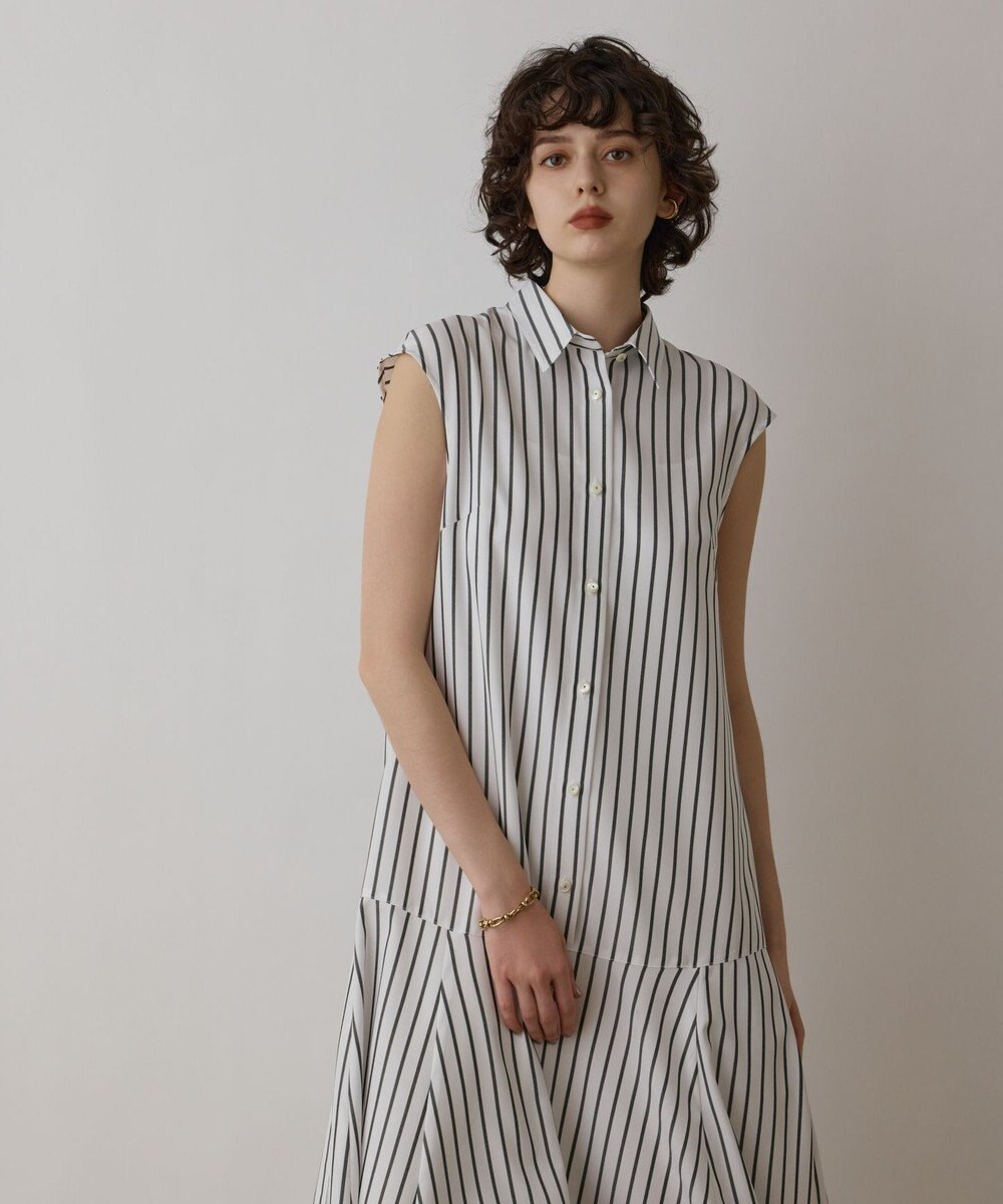GRACE CONTINENTAL ストライプシャツワンピース 