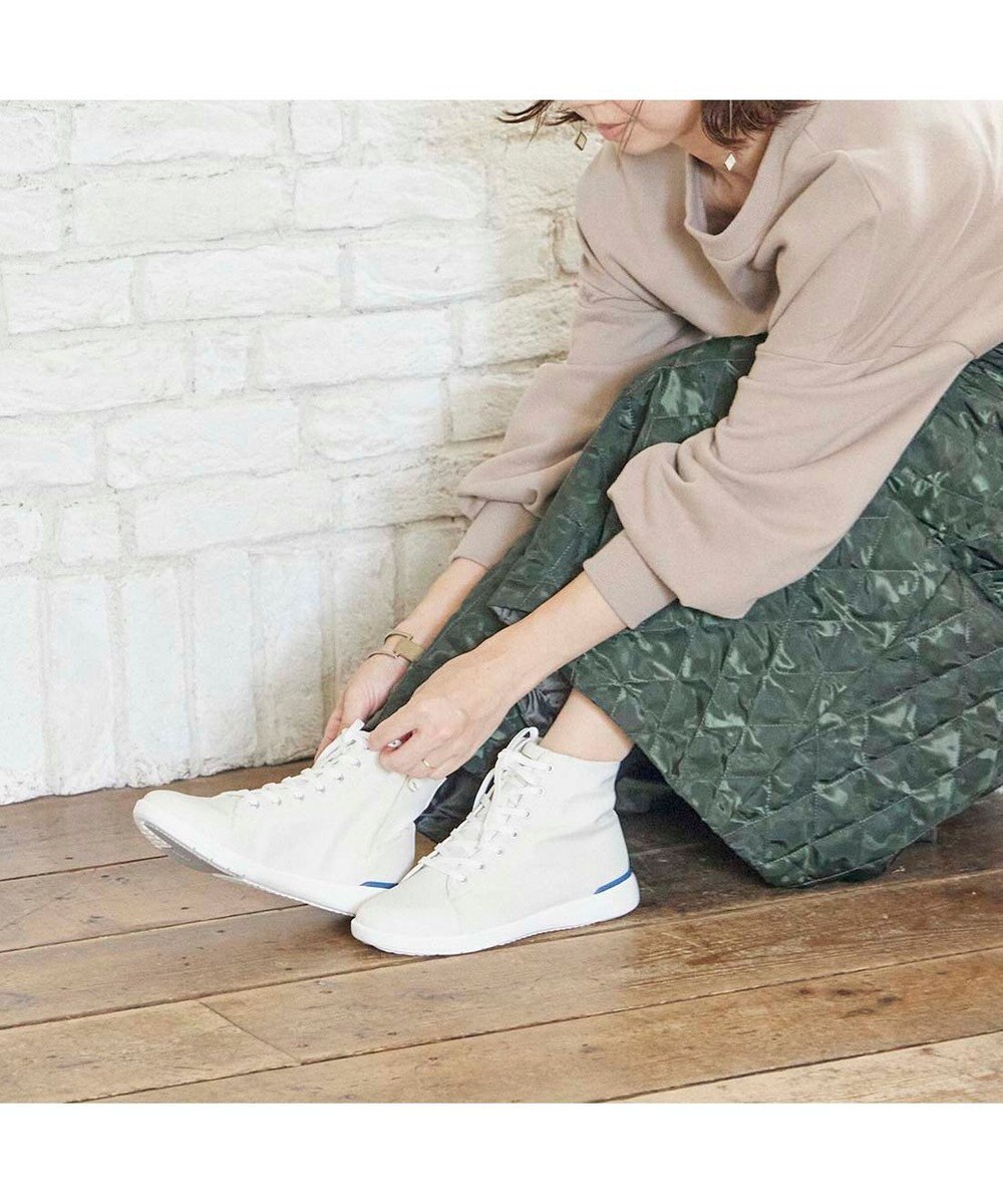 ing <ing>晴雨兼用ハイカットスニーカー 