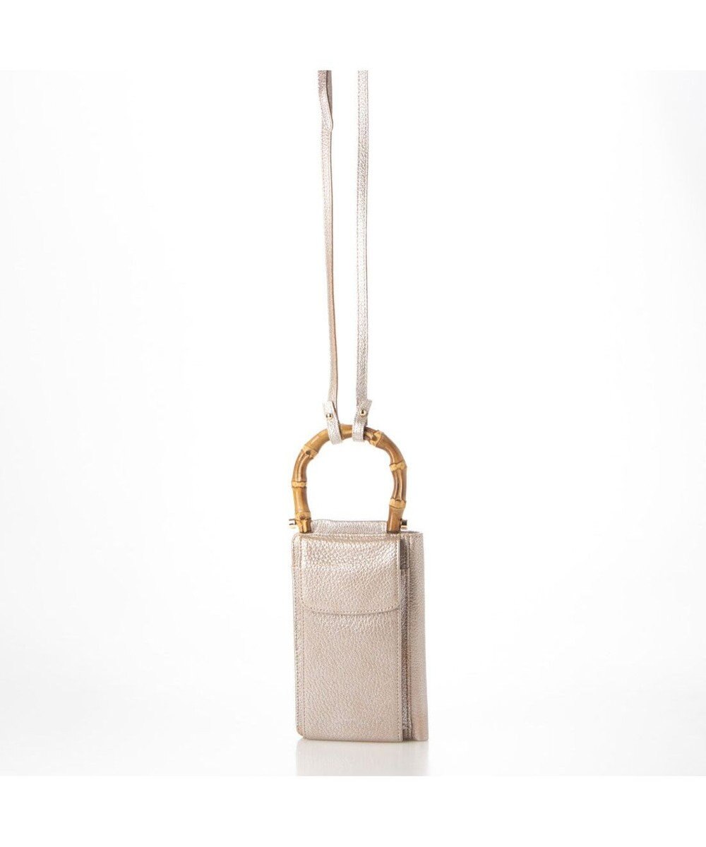 UNBILLION perche バンブーハンドルゴートモバイルウォレットショルダー 
