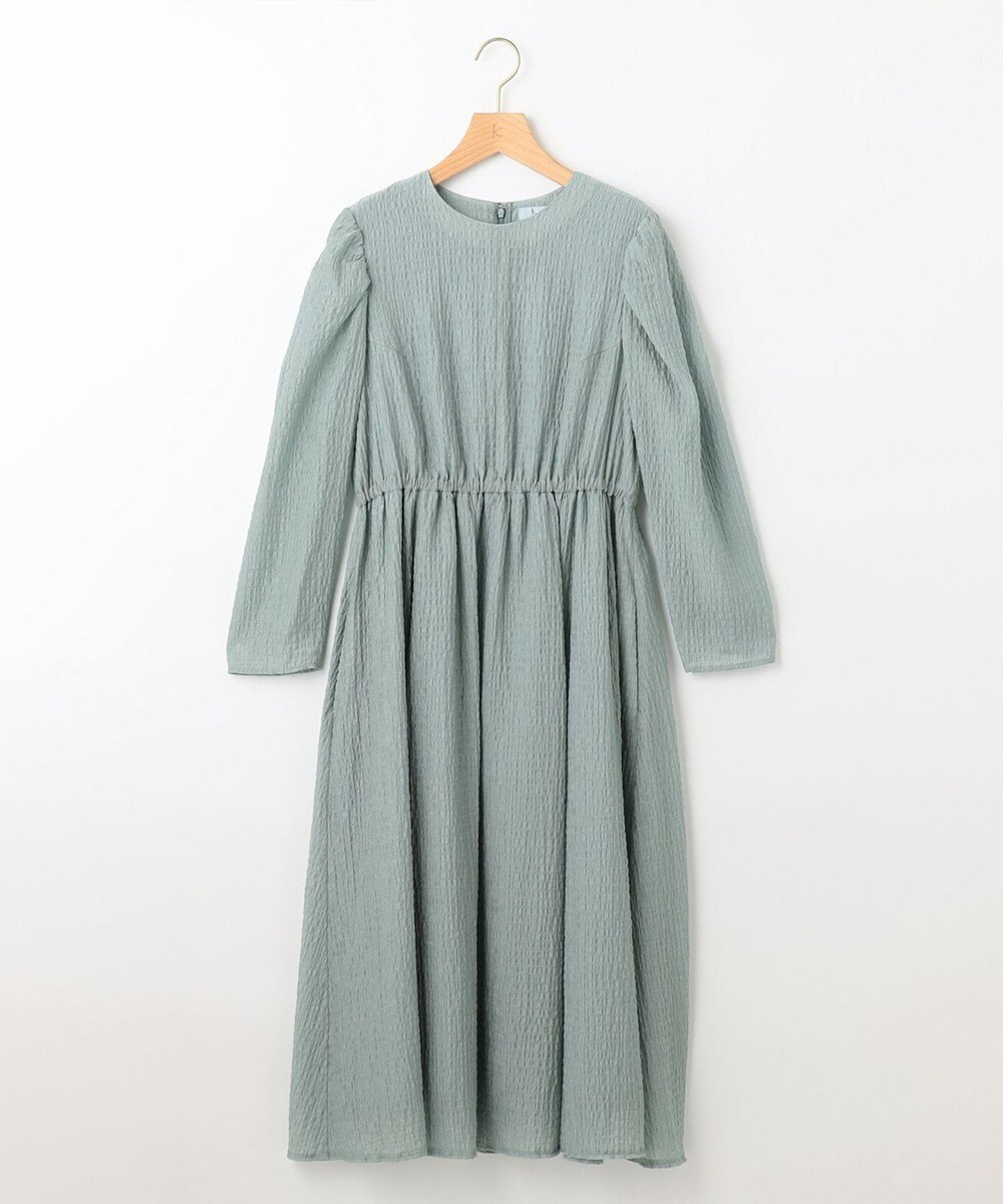 組曲 シャーリングライクシフォン ワンピース 