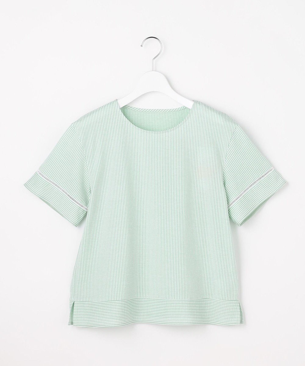 J.PRESS LADIES 【一枚で着映え】サッカージャージー クルーネック カットソー 