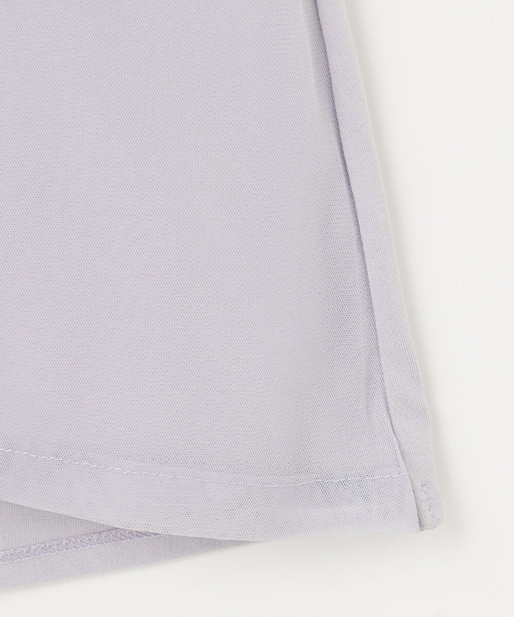 ANY チュールデザインフレンチスリーブTシャツ 