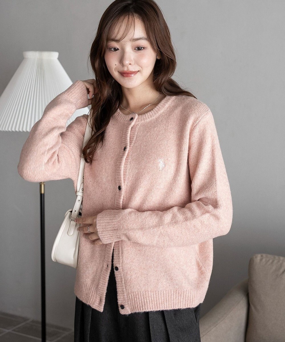 WEGO 【WEB限定/25年秋冬新作】別注USPOLO微起毛カーデ 