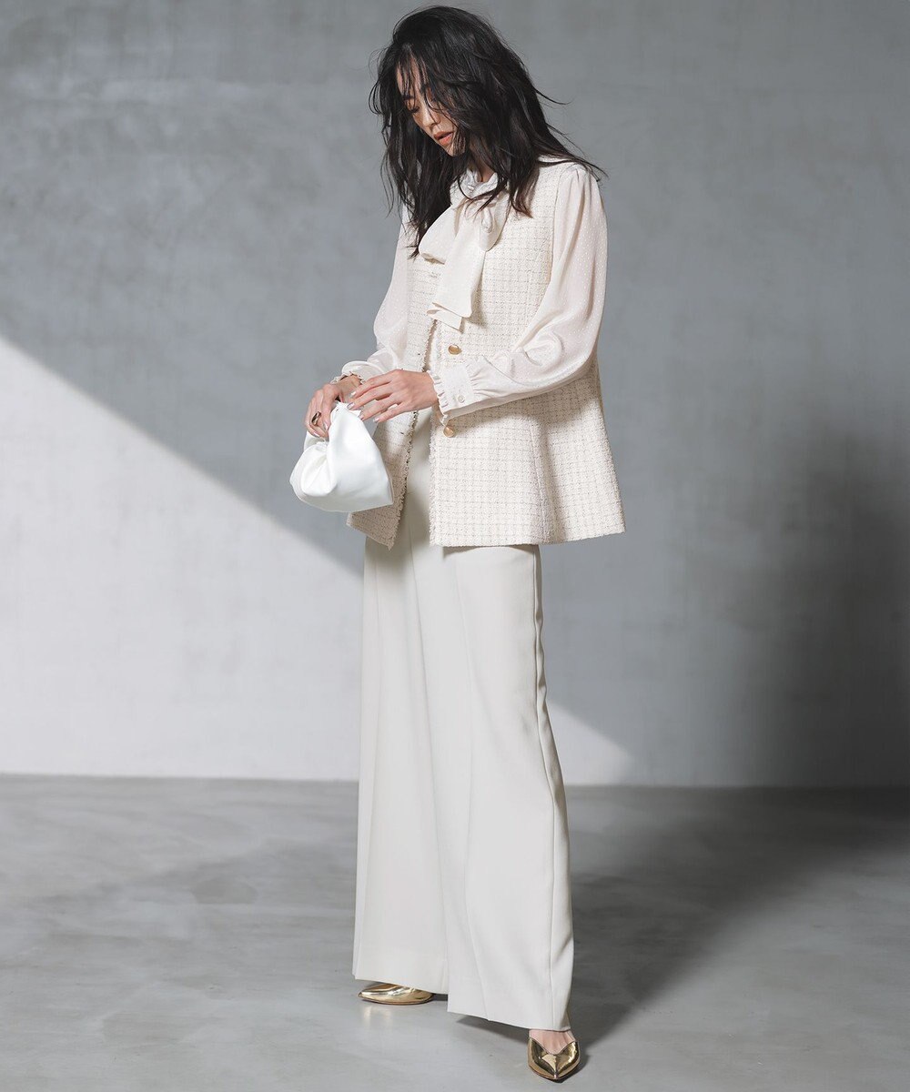 23区 S 【洗える】ドットドビーデシン ブラウス 