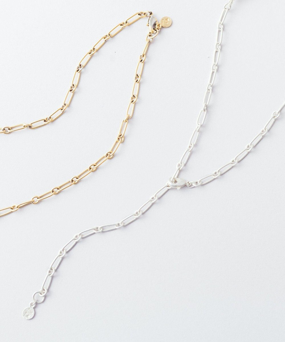 Pisceans コットンパール&フィガロチェーンネックレス 