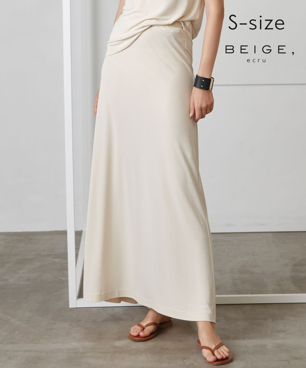 BEIGE， 【S-size】MELLE / ロングスカート Ecru