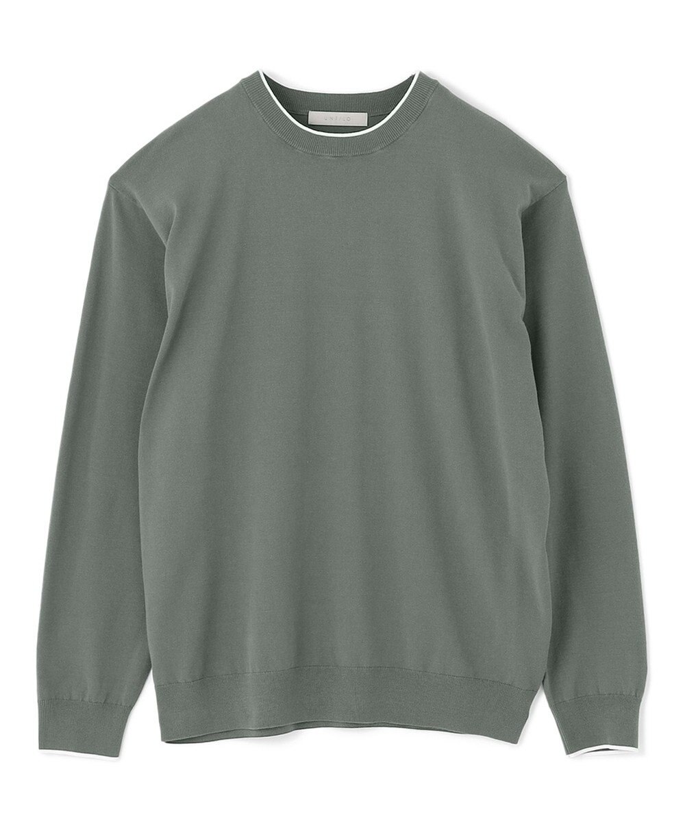 UNFILO MENS スタイリッシュ ニット プルオーバー 