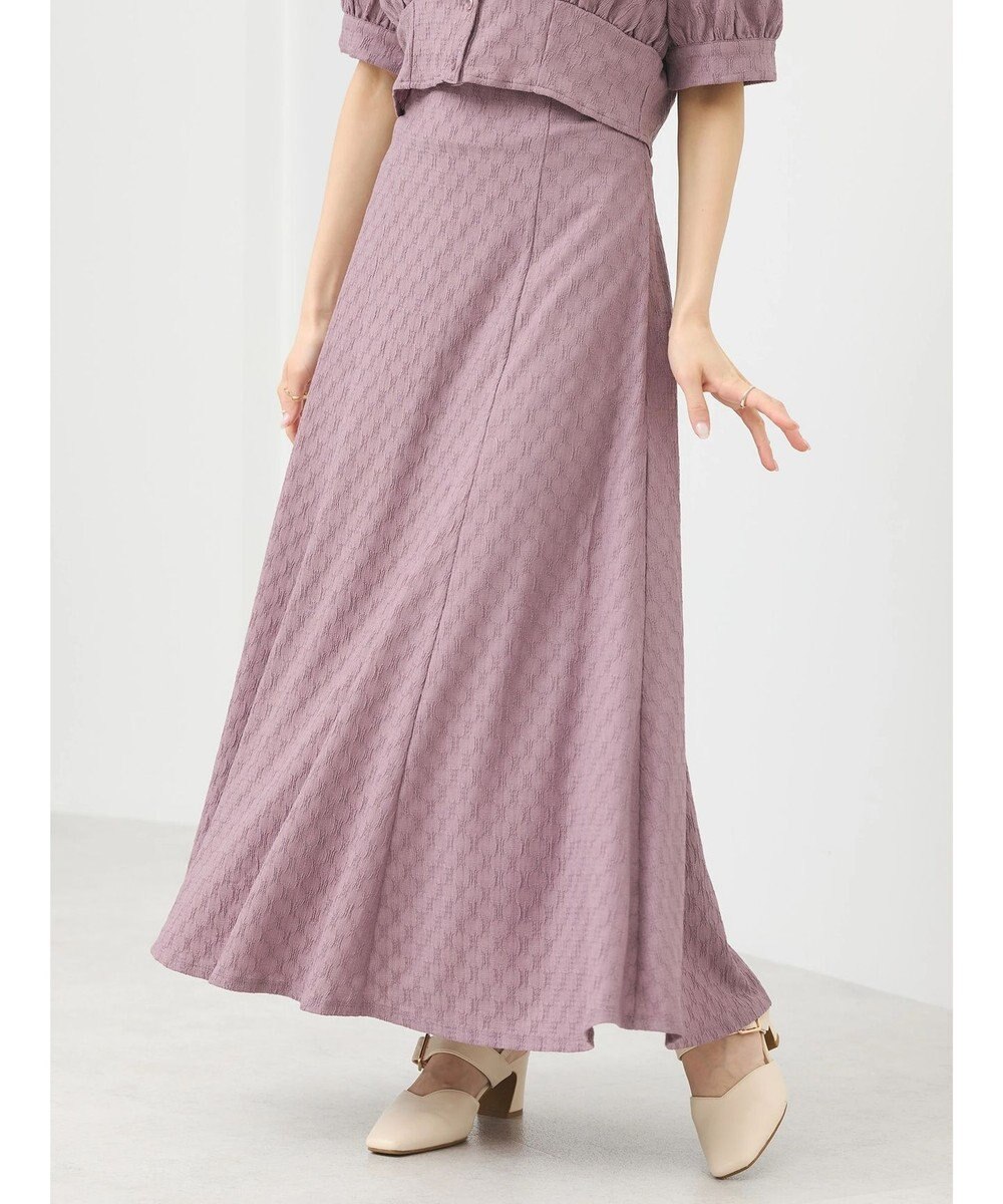 earth music&ecology ジャガードフレアスカート 