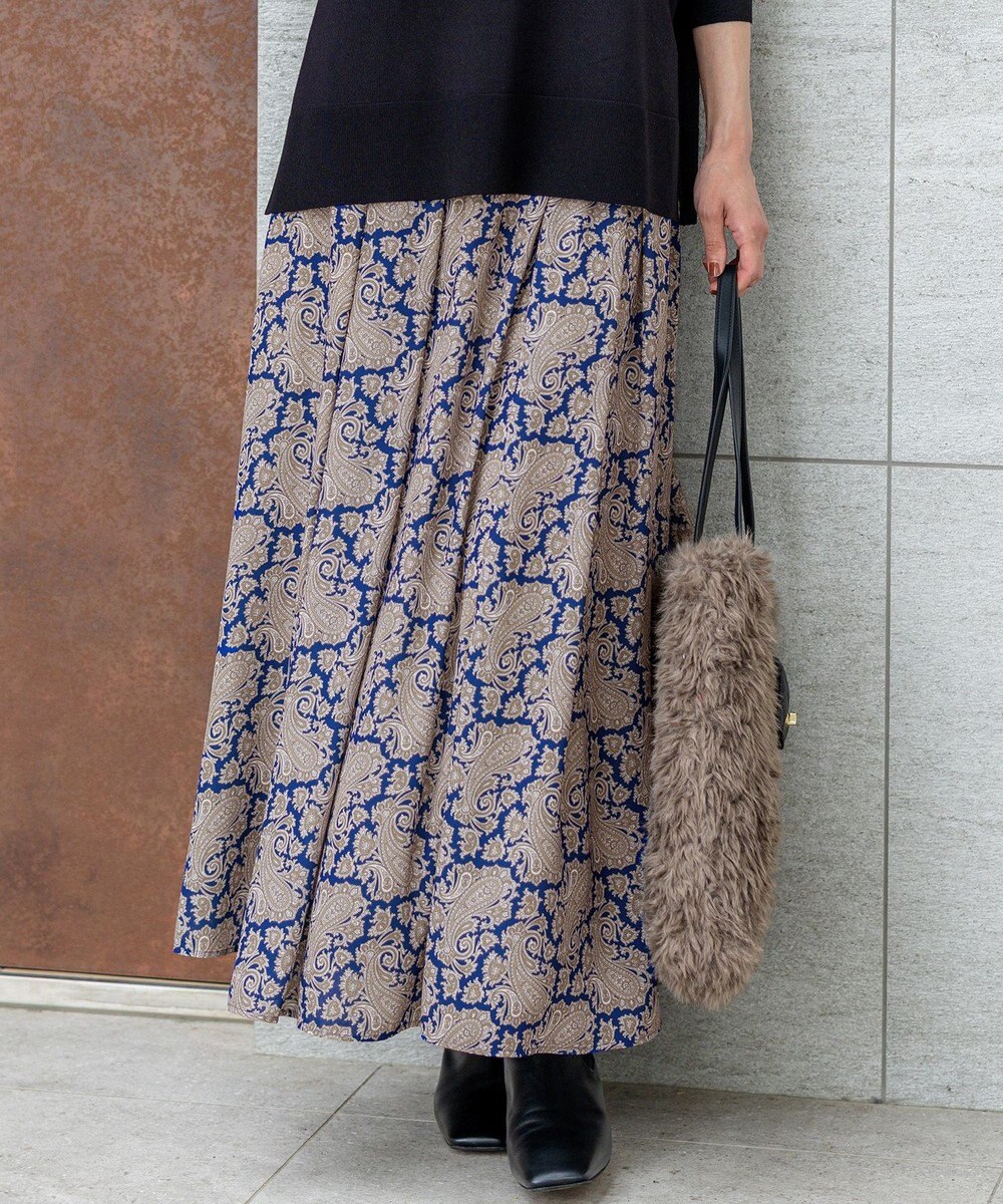 23区 S 【洗える】Ratti ヴィンテージペイズリープリント スカート 