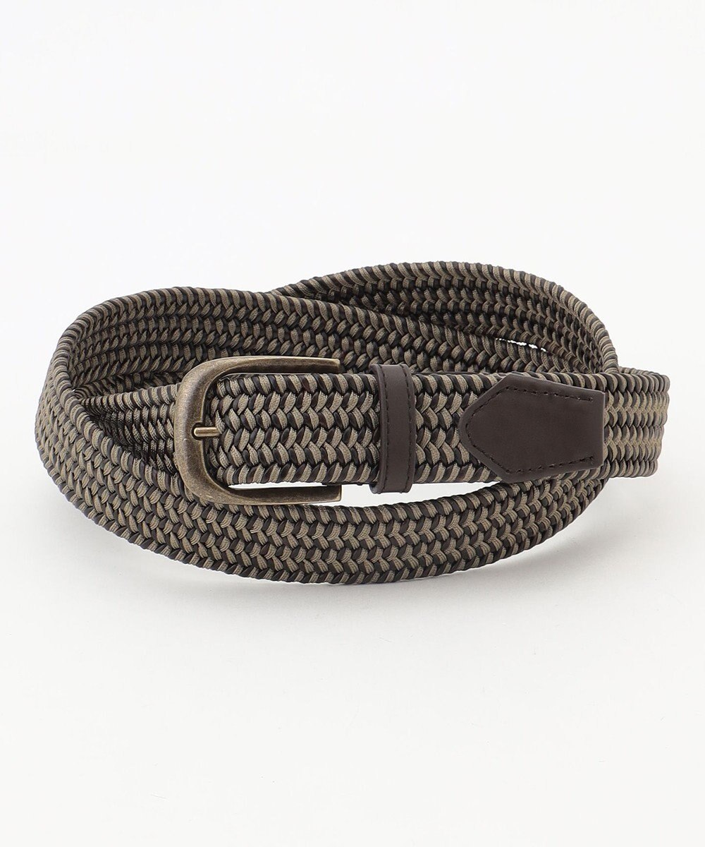 JOSEPH ABBOUD 【キングサイズ・イタリア素材・ストレッチ・日本製】 ストレッチレザーミックス ベルト 