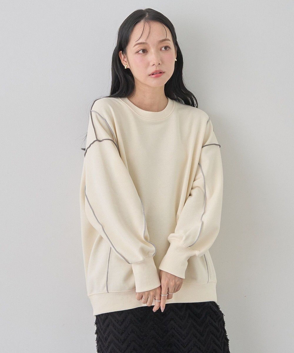 earth music&ecology 配色ルーズチュニック 