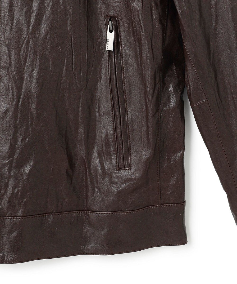 JOSEPH HOMME 【洗い加工】シュリンクエアレザー 　シングルライダースジャケット 
