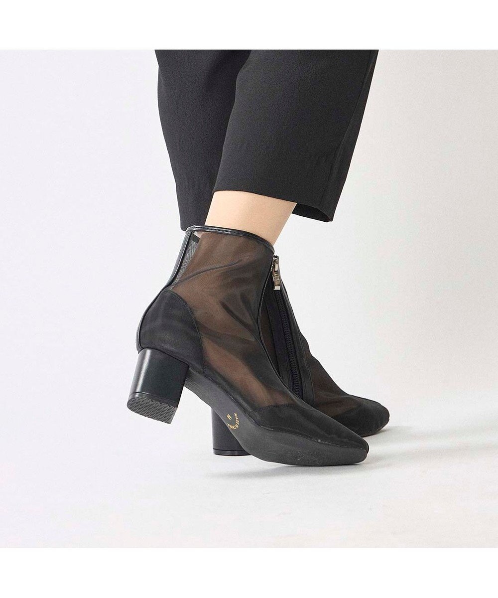 MODE ET JACOMO <noyau>ブロックヒールチュールブーツ 