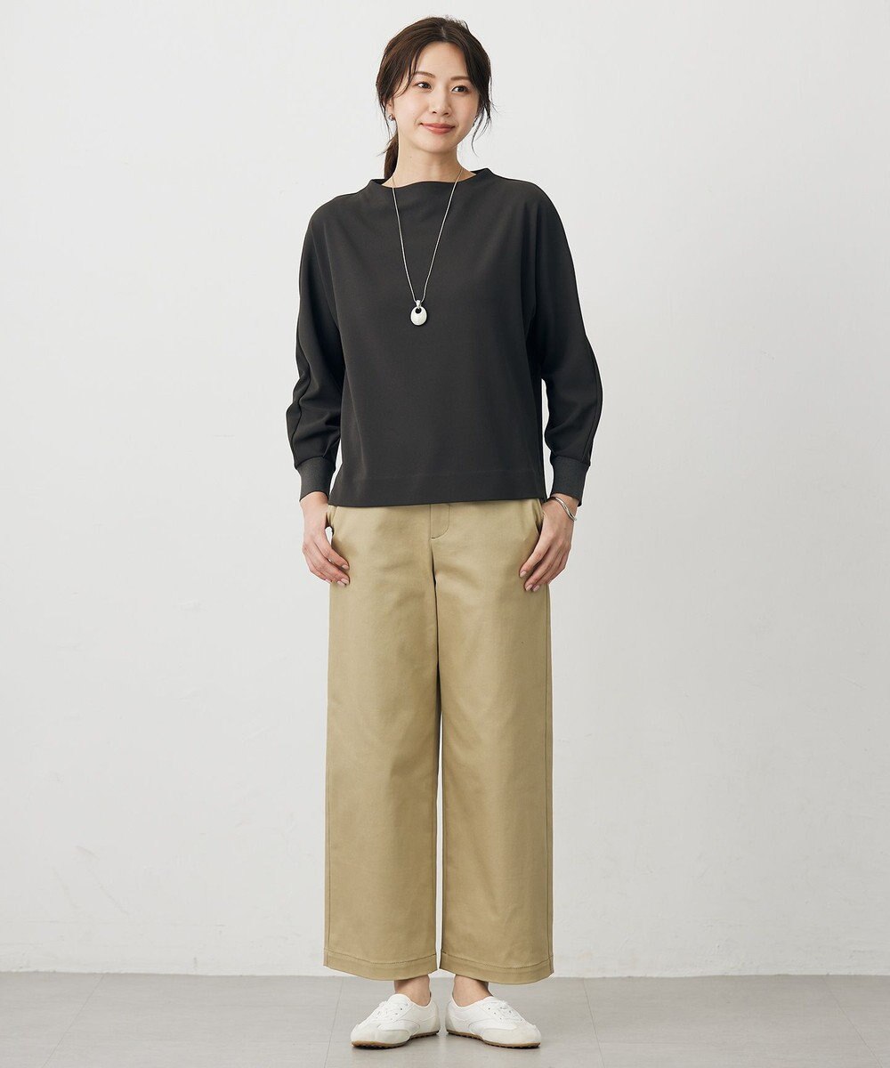 J.PRESS LADIES L 【WEB限定カラーあり】ハイパワーデニムツイル ワイドパンツ 