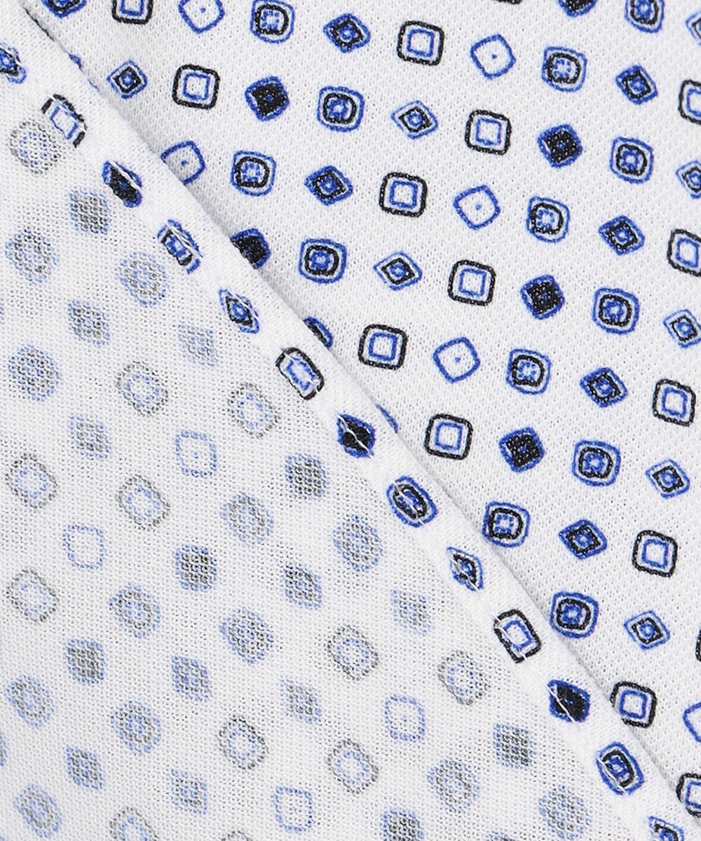 JOSEPH ABBOUD 【快適な着心地】コンパクトジャージー鹿の子プリント シャツ 