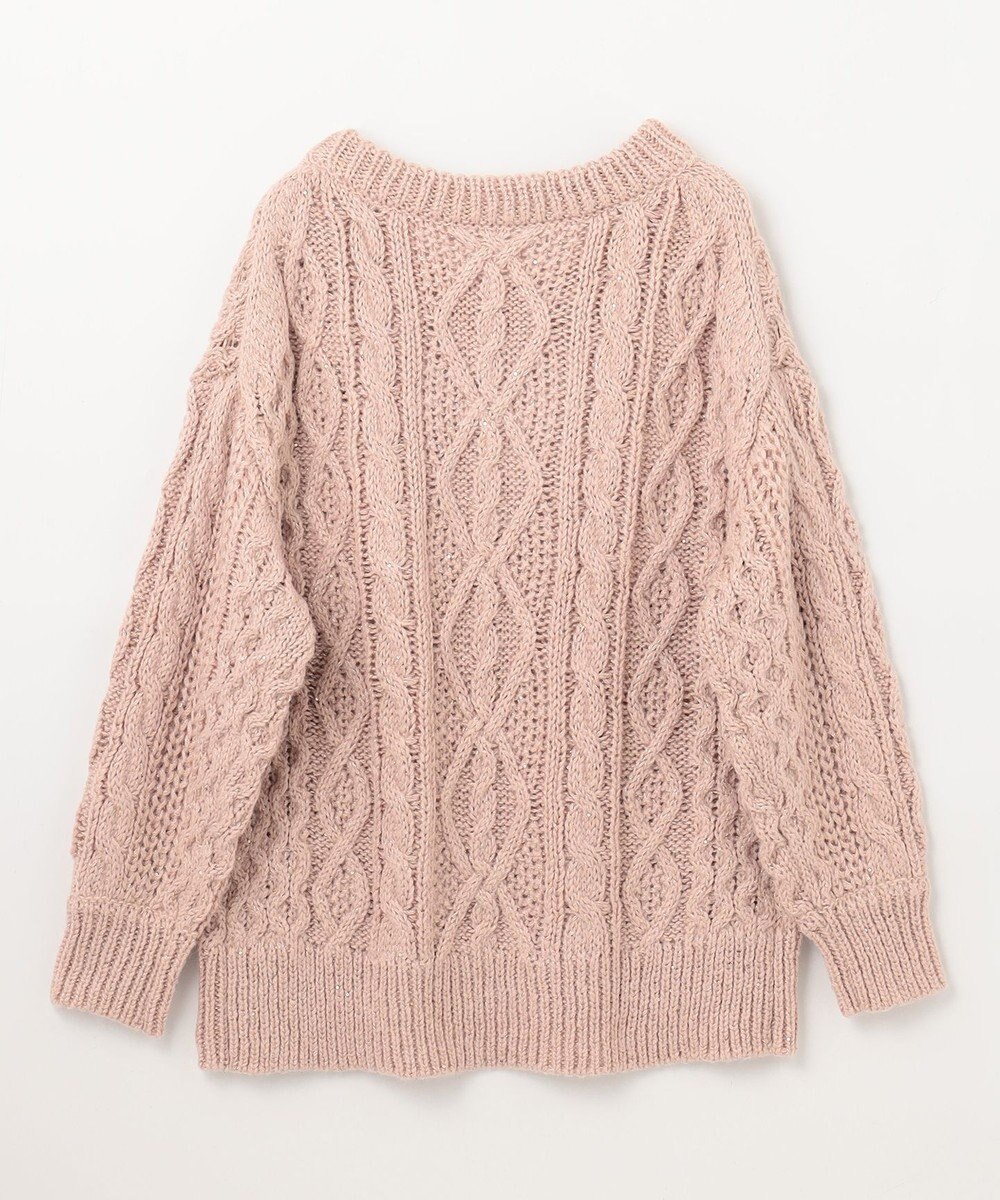 GRACE CONTINENTAL スパングルケーブルニット 